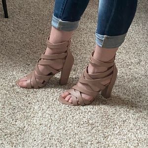 Mauve Strappy Heels
